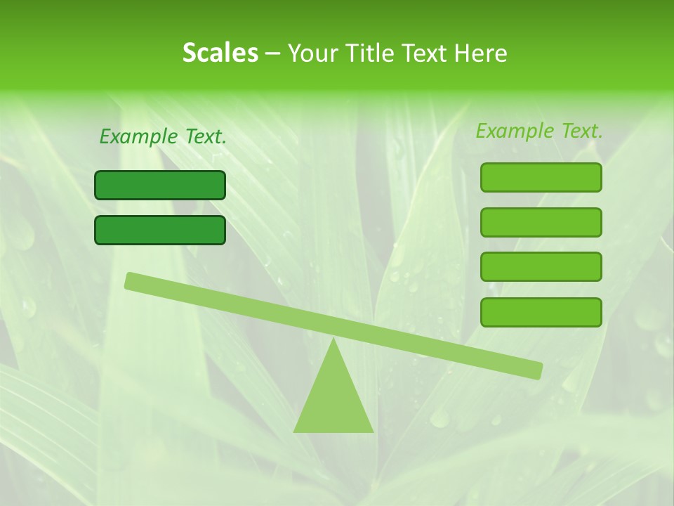 Green Gramin Palmes PowerPoint Template
