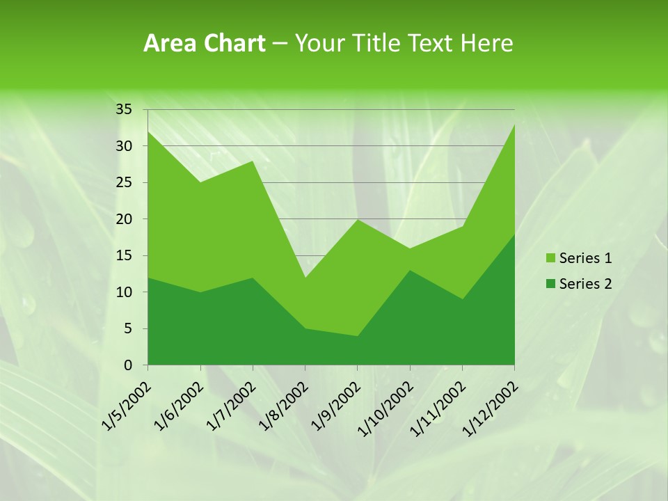 Green Gramin Palmes PowerPoint Template