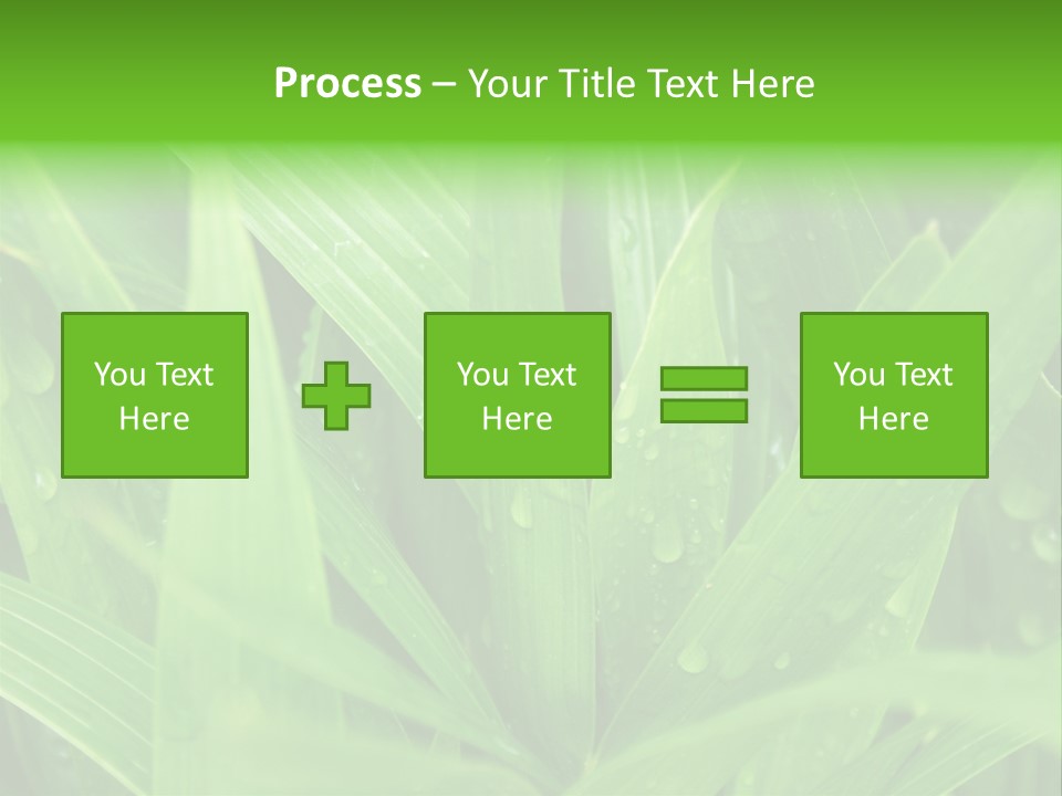 Green Gramin Palmes PowerPoint Template