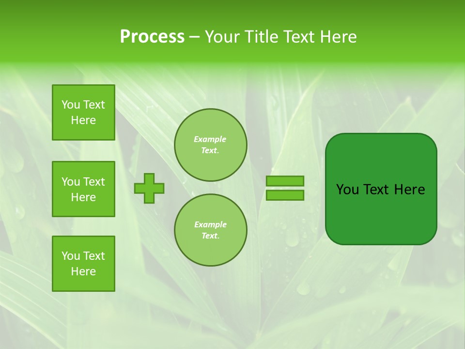 Green Gramin Palmes PowerPoint Template