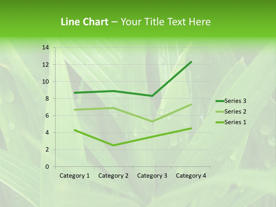 Green Gramin Palmes PowerPoint Template