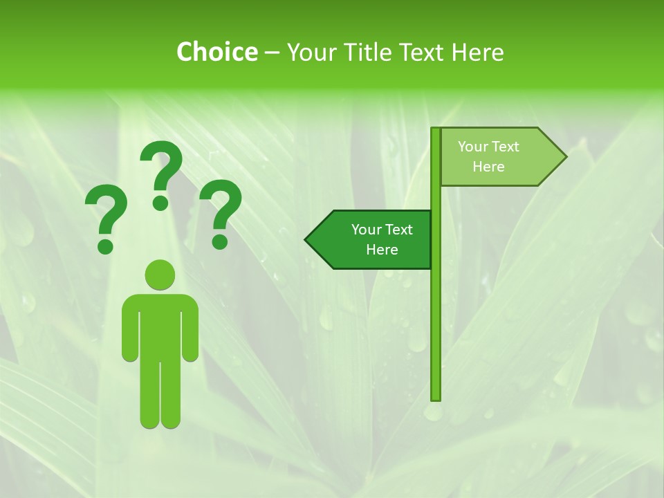 Green Gramin Palmes PowerPoint Template