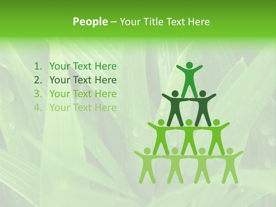 Green Gramin Palmes PowerPoint Template