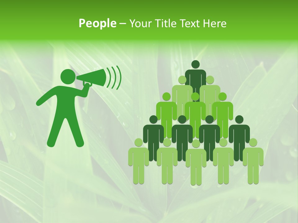 Green Gramin Palmes PowerPoint Template