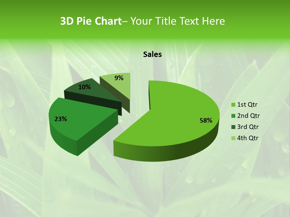 Green Gramin Palmes PowerPoint Template