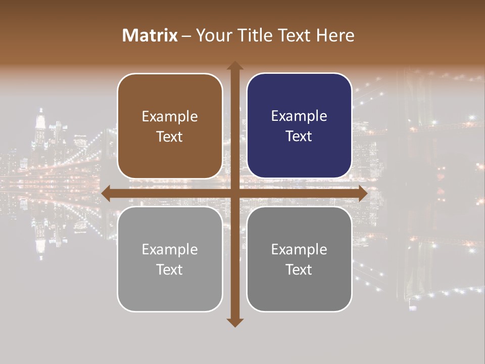Landmarks Downtownmanhattan Night PowerPoint Template
