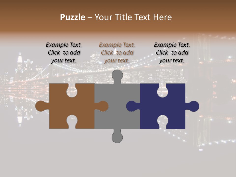 Landmarks Downtownmanhattan Night PowerPoint Template