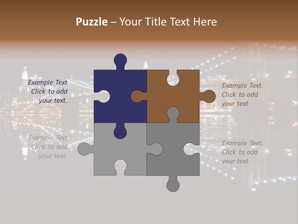 Landmarks Downtownmanhattan Night PowerPoint Template