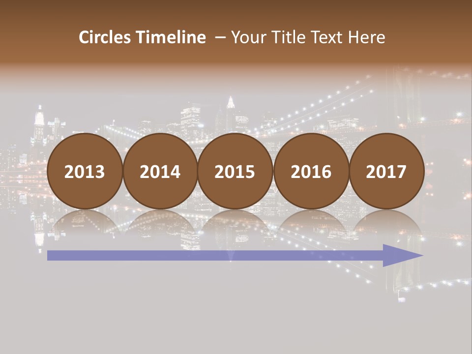 Landmarks Downtownmanhattan Night PowerPoint Template