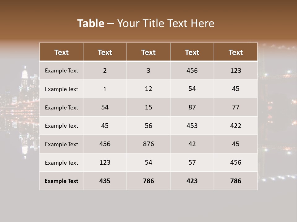 Landmarks Downtownmanhattan Night PowerPoint Template
