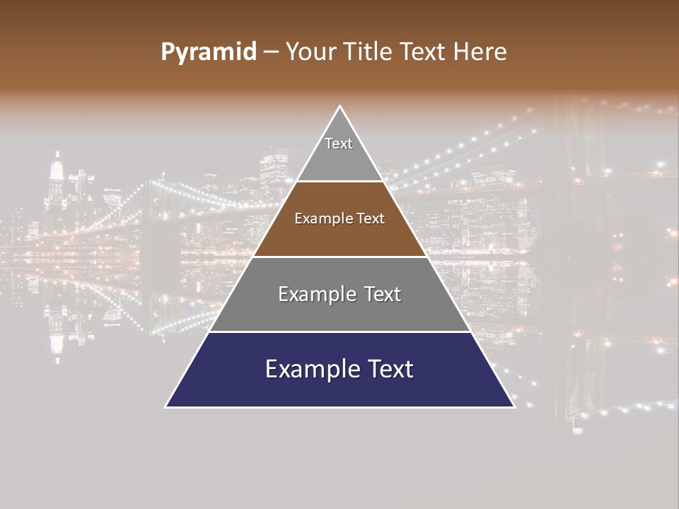 Landmarks Downtownmanhattan Night PowerPoint Template