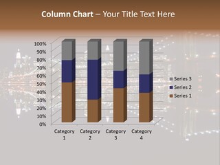 Landmarks Downtownmanhattan Night PowerPoint Template