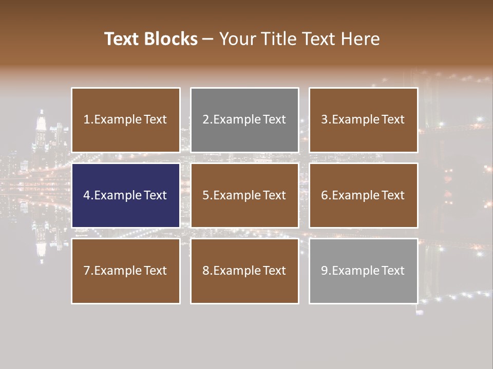 Landmarks Downtownmanhattan Night PowerPoint Template