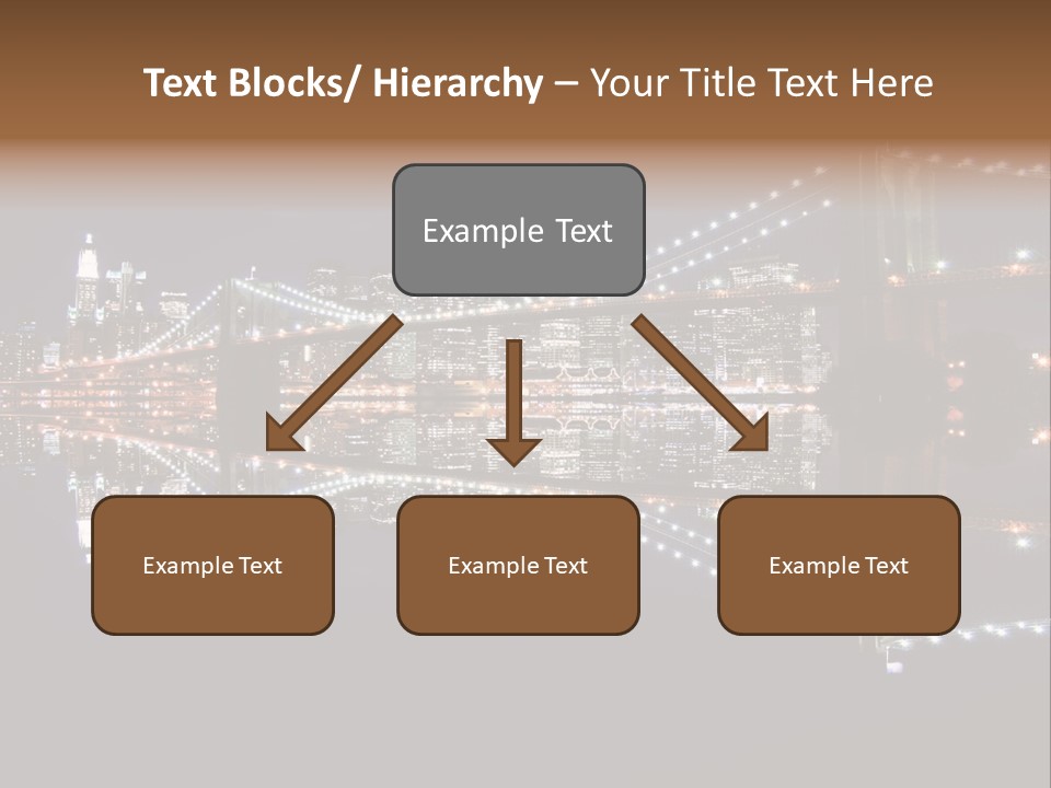 Landmarks Downtownmanhattan Night PowerPoint Template