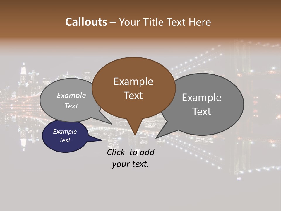 Landmarks Downtownmanhattan Night PowerPoint Template