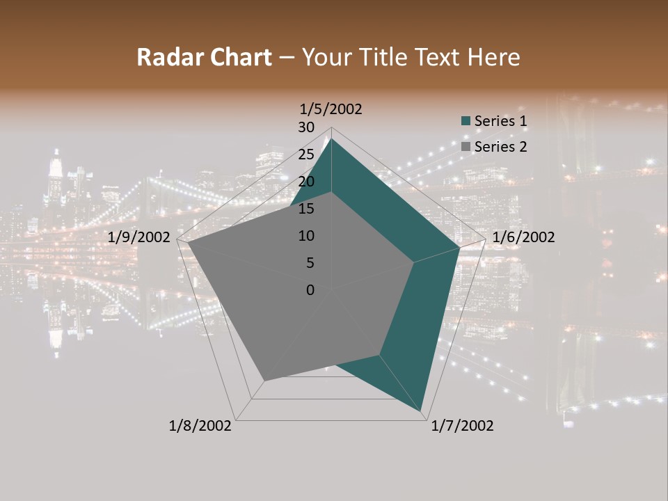 Landmarks Downtownmanhattan Night PowerPoint Template