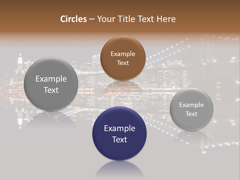 Landmarks Downtownmanhattan Night PowerPoint Template