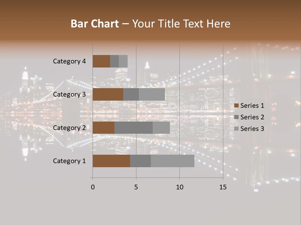 Landmarks Downtownmanhattan Night PowerPoint Template