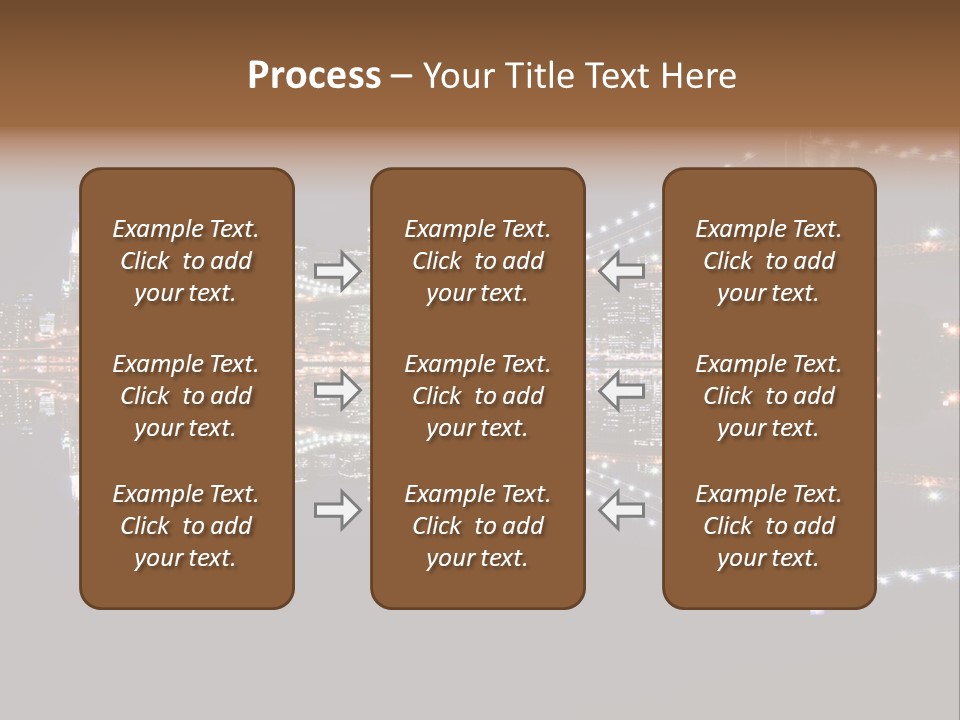 Landmarks Downtownmanhattan Night PowerPoint Template