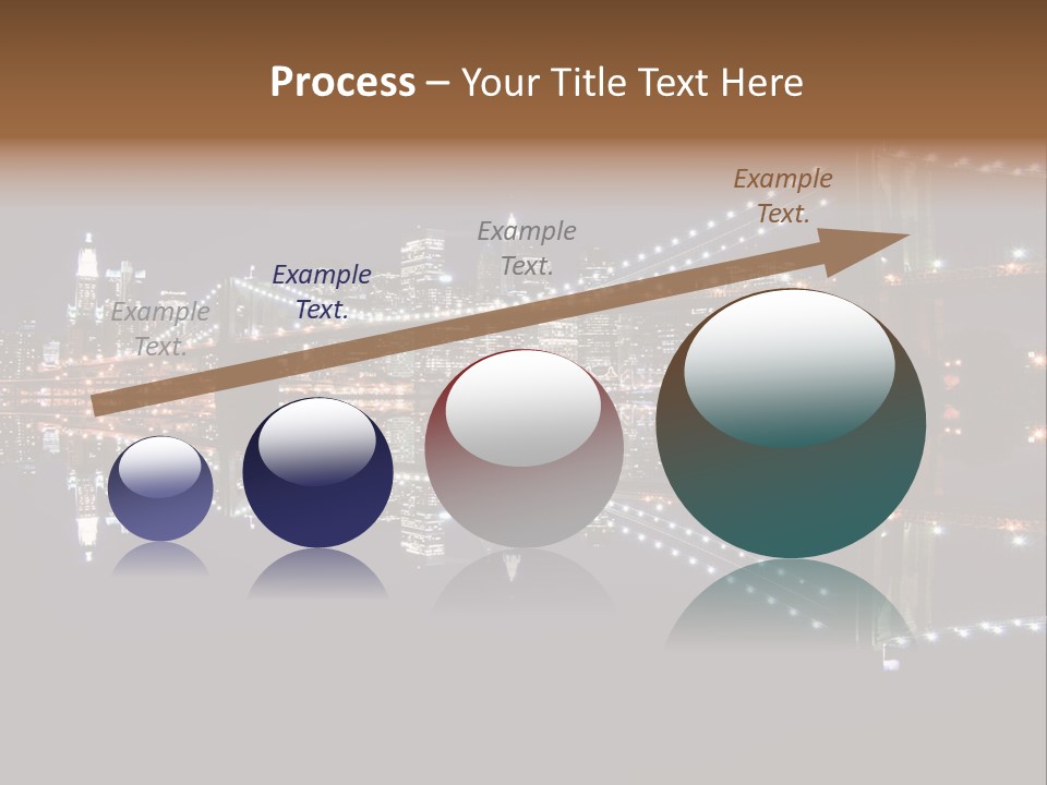 Landmarks Downtownmanhattan Night PowerPoint Template