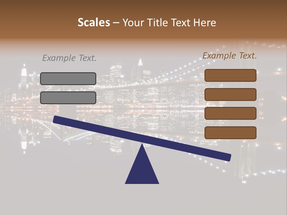 Landmarks Downtownmanhattan Night PowerPoint Template