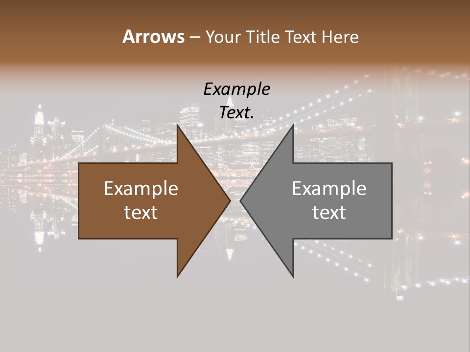 Landmarks Downtownmanhattan Night PowerPoint Template