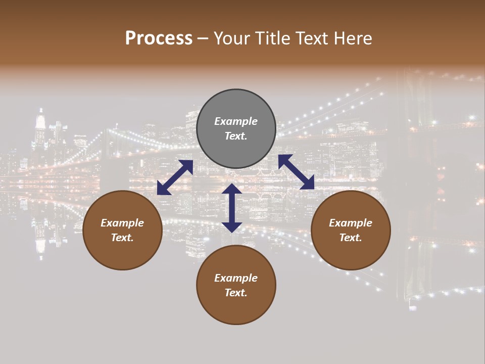 Landmarks Downtownmanhattan Night PowerPoint Template