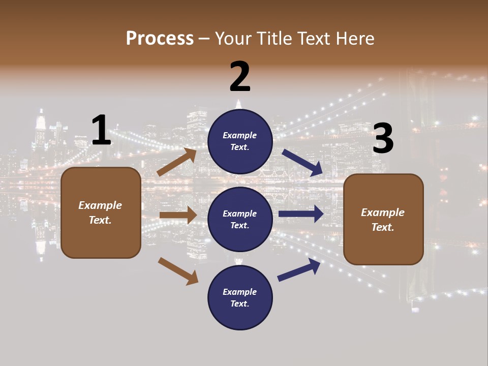 Landmarks Downtownmanhattan Night PowerPoint Template