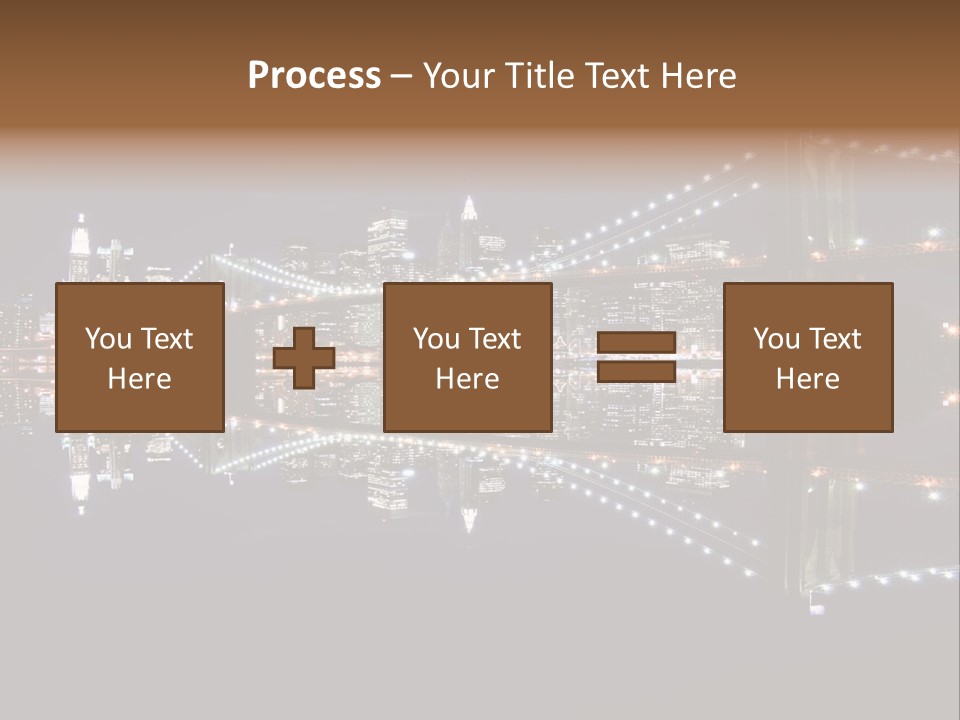 Landmarks Downtownmanhattan Night PowerPoint Template