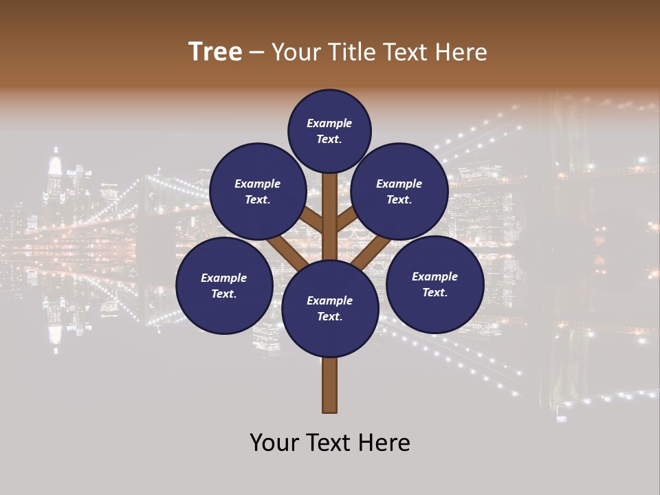 Landmarks Downtownmanhattan Night PowerPoint Template