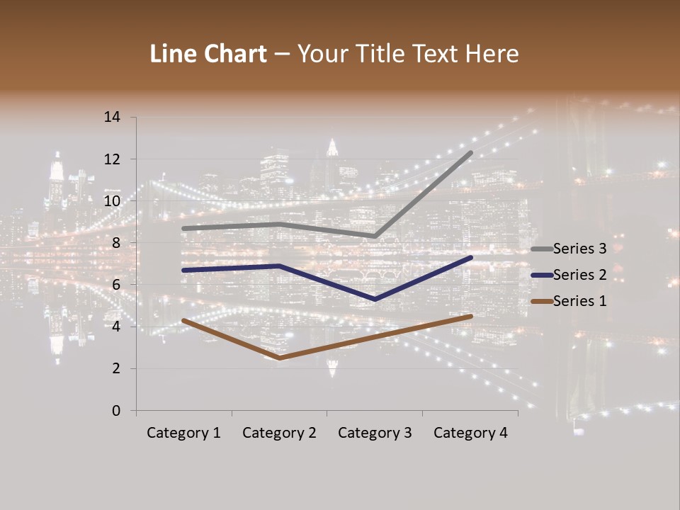 Landmarks Downtownmanhattan Night PowerPoint Template