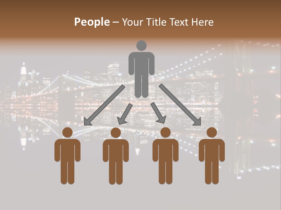 Landmarks Downtownmanhattan Night PowerPoint Template