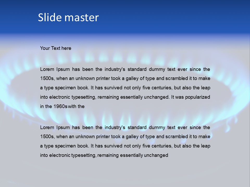 Flamme Inflation Feu PowerPoint Template