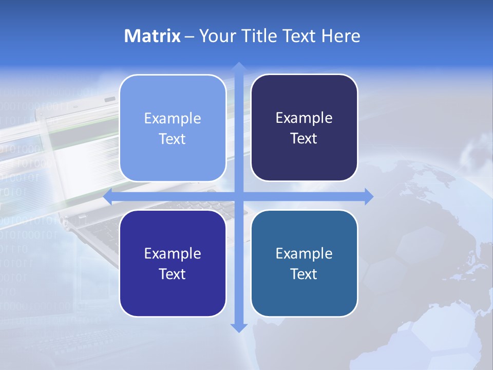 Illustration Business Blue PowerPoint Template