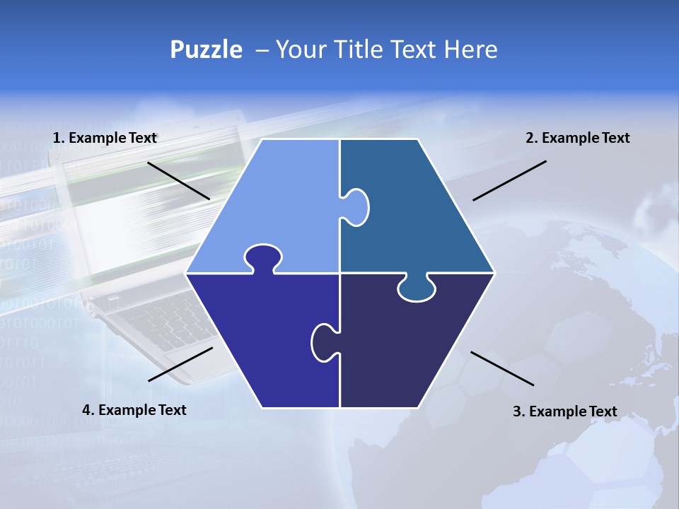 Illustration Business Blue PowerPoint Template