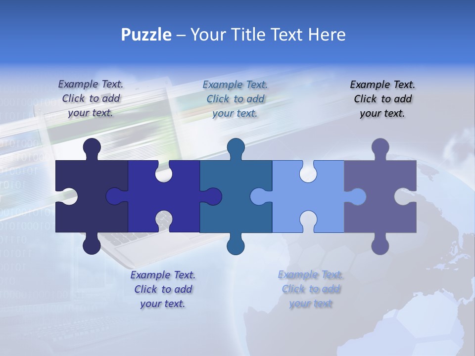 Illustration Business Blue PowerPoint Template