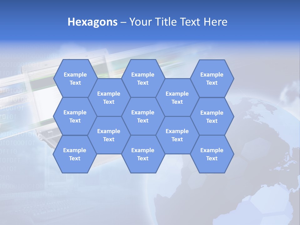 Illustration Business Blue PowerPoint Template