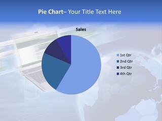 Illustration Business Blue PowerPoint Template