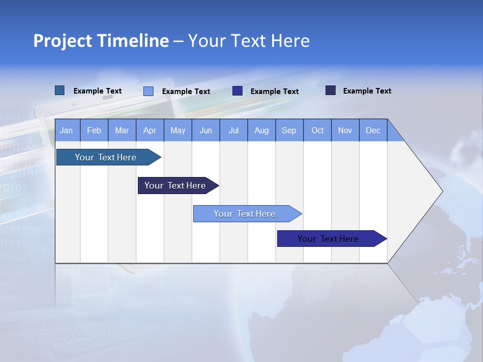 Illustration Business Blue PowerPoint Template
