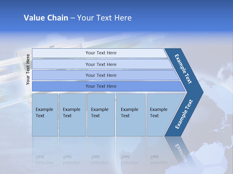 Illustration Business Blue PowerPoint Template