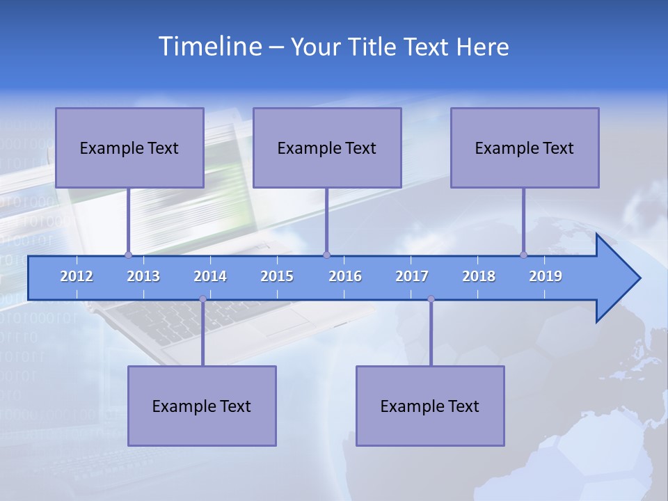 Illustration Business Blue PowerPoint Template
