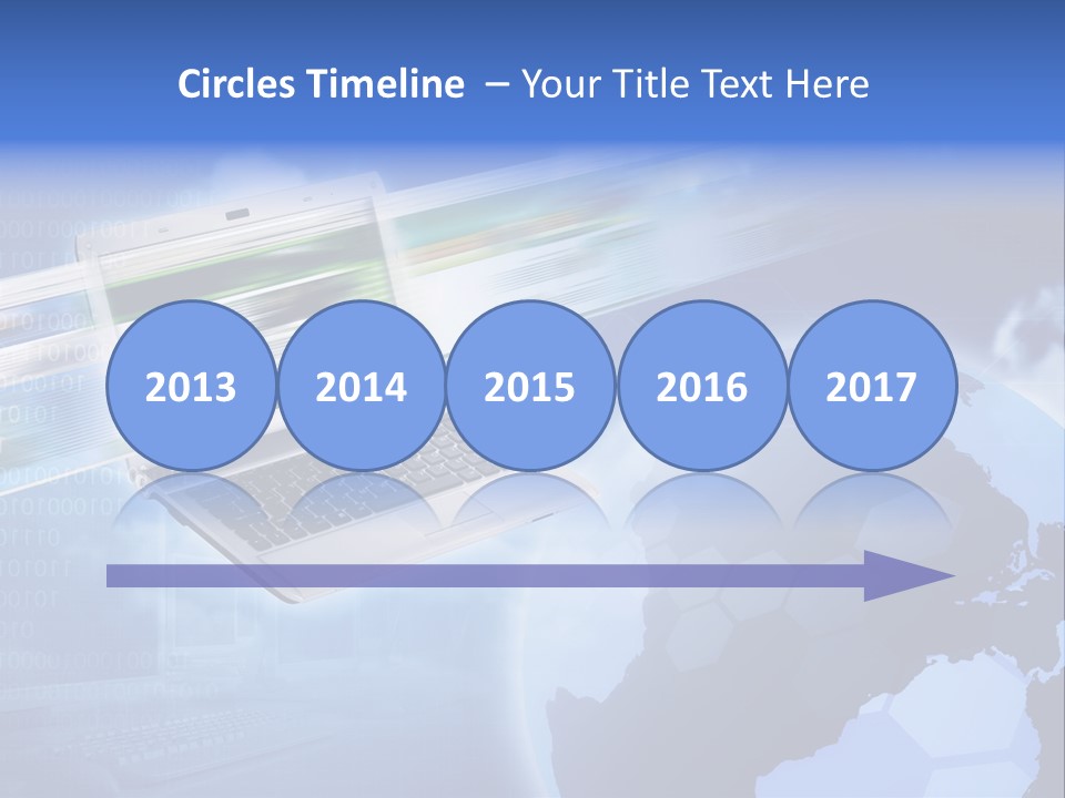 Illustration Business Blue PowerPoint Template