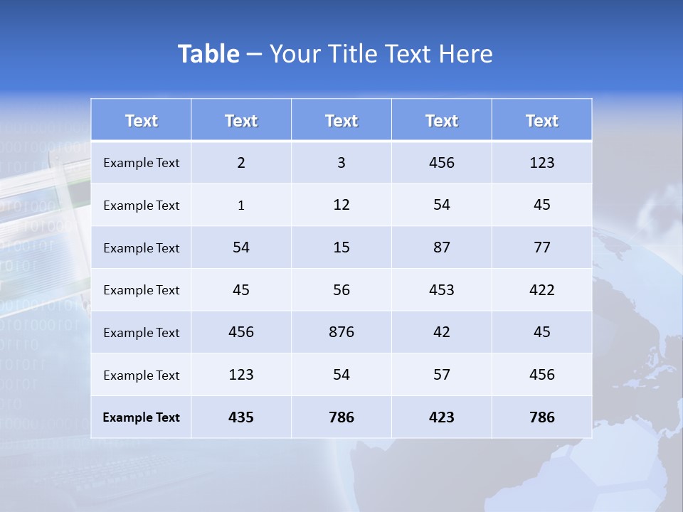 Illustration Business Blue PowerPoint Template