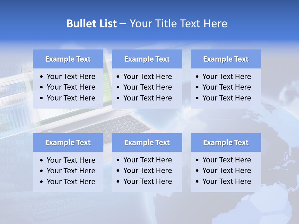 Illustration Business Blue PowerPoint Template