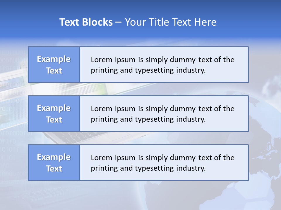 Illustration Business Blue PowerPoint Template