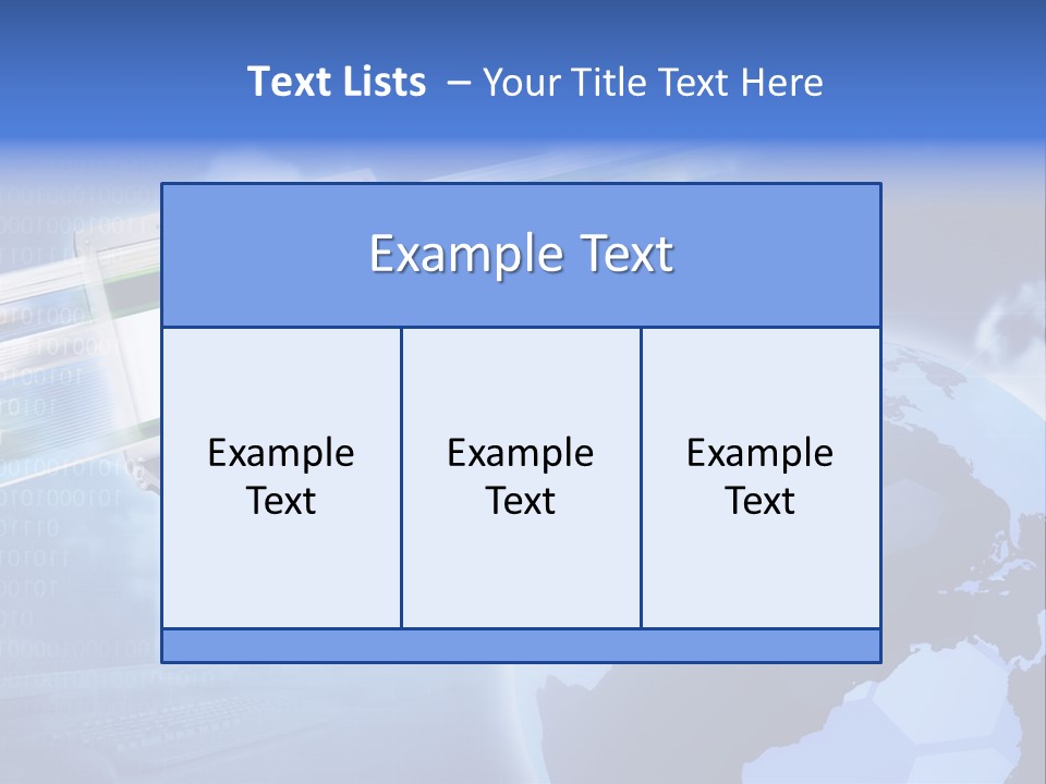 Illustration Business Blue PowerPoint Template