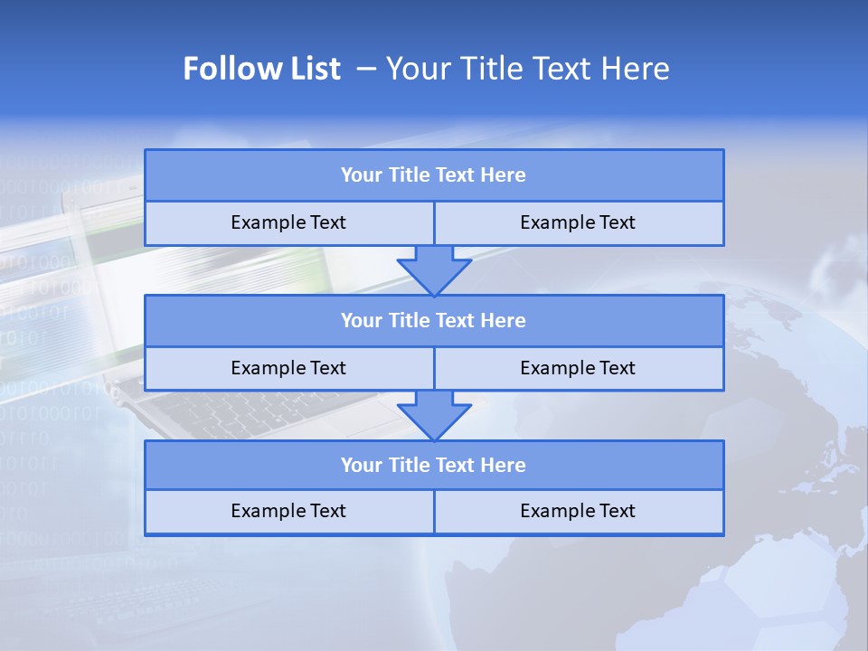Illustration Business Blue PowerPoint Template