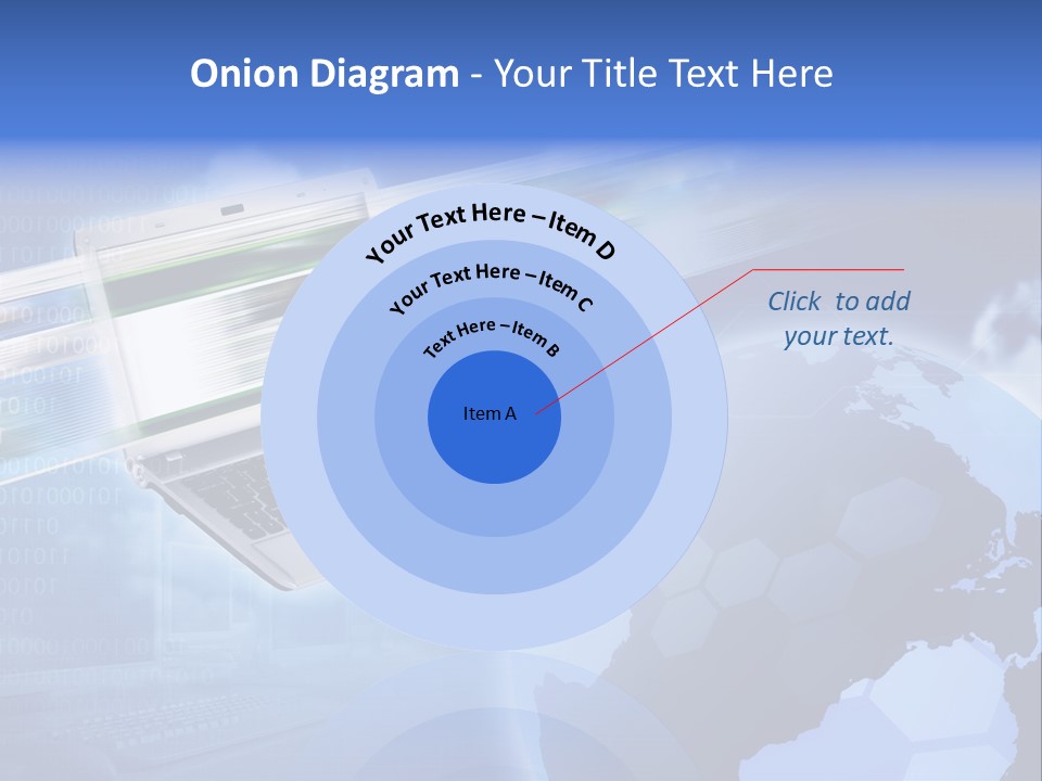 Illustration Business Blue PowerPoint Template