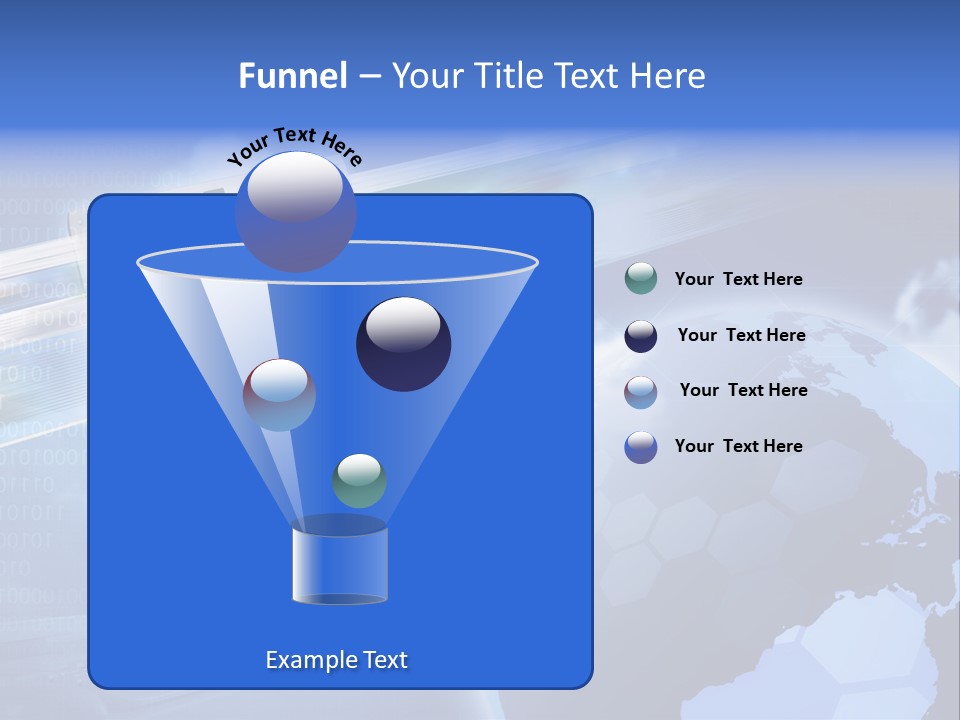 Illustration Business Blue PowerPoint Template
