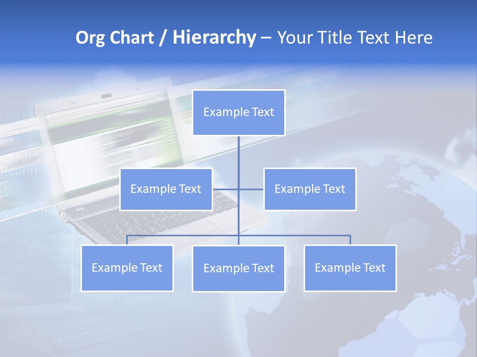 Illustration Business Blue PowerPoint Template